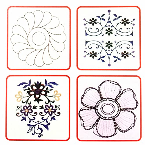 YEQIN Standard Embroidery Hoop (4''x4'') for Husqvarna Viking Machine Hiclass 600E, Platinum Plus, Designer, Quilt Designer II, Designer I/II/SE, Ruby Deluxe, Diamond Deluxe, Platinum 950E/955E