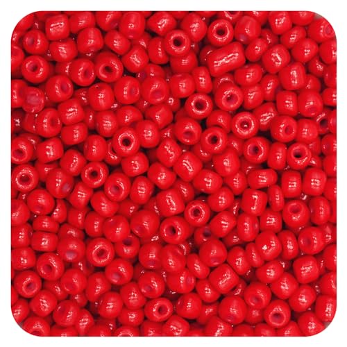 4mm Beads for Jewelry Making, 1000 Pcs Pony Beads Bulk for DIY Bracelet Earring Necklace Craft Supplies (Red) - color: Red
