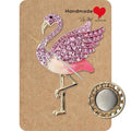 Needle Minder Magnet, Magnetic Needle Minder, Needle Minders Magnetic Cross Stitch Accessories, Magnetic Needle Holder, Life Tree, Butterfly, Cats, Owl, Heart (Flamingo) - size: Flamingo