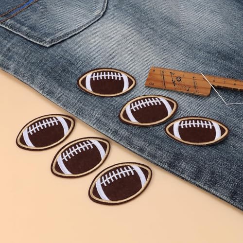 10pcs Sports Embroidered Patch, Iron On/Sew On Appliques Rugby Patch for Clothes Jacket Hat Socks Jeans DIY Accessories Repair DIY Patches - color: 10PCS Rugbyu Set