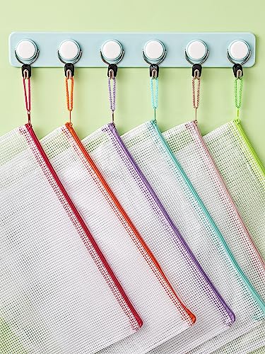 JARLINK A4 20pcs Mesh Zipper Pouch Bag, Waterproof Zipper Pouch for Storage - size: A4-20pcs-Assorted