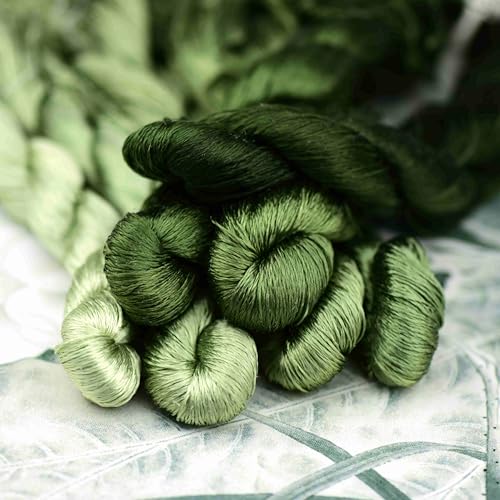 Natural 100% Silk Thread, Handmade Embroidery Thread Silk Floss 7 Colors 110m Each (15) - color: 15