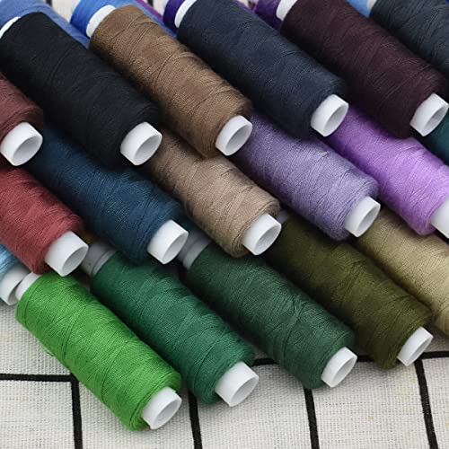 Sewing Thread Kit 100 Color All Purpose Polyester Thread kit 250 Yards Each Spool for Quilting Embroidery Thread Kit Hand and Machine Sewing