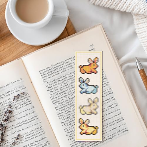 FREEBLOSS 6 Set Cross Stitch Bookmark Kit Cross Stitch Kit Farm Animals Stamped Cross Stitch Bookmark with Instruction Cross Stitch Kits for Adults DIY Bookmark Kit 8.7''x3.15'' - style: Animals