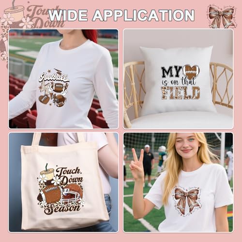 Dtf Transfers Ready to Press - 30Pcs Football Mom Iron on Transfer for Tshirts, Rugby Sports Lovers Iron on Decals Patches, Football Number Heat Sublimation Stickers for DIY Clothes Bags - color: Football Mom591