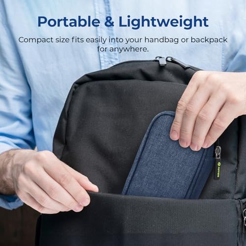 AUVON Lightweight Insulin Cooler Travel Case, 3-Layer Thickened Insulation - color: Navy Blue