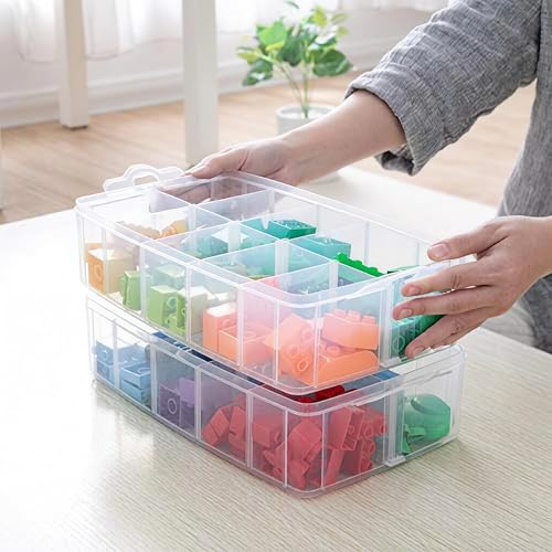 Sooyee 3-Layer Things & Crafts Storage Box, Large - color: Clear, size: 3 Tier