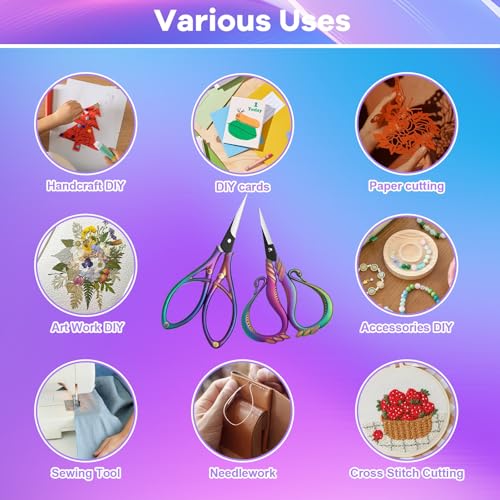 AQUEENLY Embroidery Scissors Matte Small Sewing Scissors for Fabric Cutting