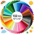 12x12Inch 132Pcs Felt Sheets for Crafts, 40 Colors Craft Supplies - size: 12x12/132pcs