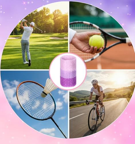 10 Pcs Knitting Finger Protector, 2-Inch Breathable Compression Crochet Finger Guard for Knitting & Writing Cushioned Fingers Covers for Pain Relief (Purple)