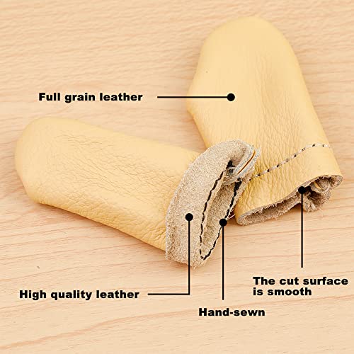2 Pairs Leather Finger Protector Leather Thimble - size: 2 Pairs