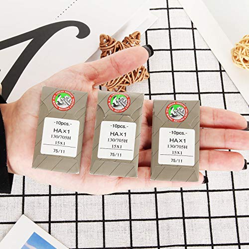 50 PCS Embroidery Sewing Machine Needles Size 75/11, Household Sewing Needles for Brother Sewing Machine1 - style: Size 75/11