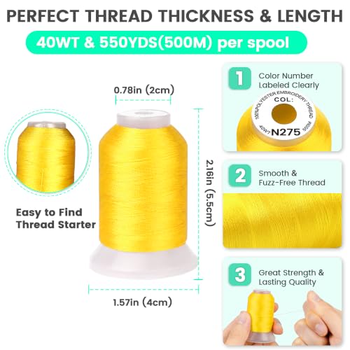 New brothread 30 Colors Polyester Embroidery Machine Thread - Assortment 3 - color: Assortment-3