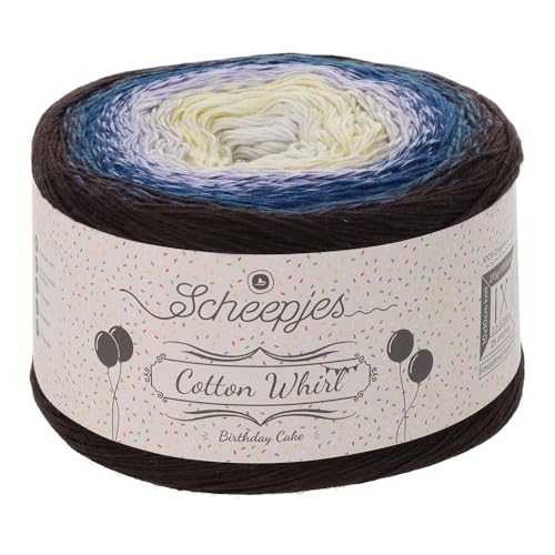Scheepjes Cotton Whirl Gradient Yarn, 1000m, Birthday Cake 799, 1 Skein - color: 799 Piece of Cake