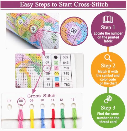 uatouanfy Cross Stitch kit for Beginner 11ct 13.7 * 14.5inch - color: Red Maple Hedgehog