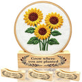 3Pack Embroidery Hoop Display Stand - 2-Tier Groove Wooden Base Fits 4-10 Inch Embroidery Hoops,Rectangle Embroidery Hoop Stand Base for Desktop Showcasing Finished Works & Organizing Projects Decor