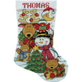 Tobin DW5410 Making New Friends Stocking Counted Cross Stitch Kit, 17-Inch Long, 14 Count