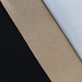 KCS 3 pc of 12" x 18" 18CT Counted Cotton Aida Cloth Cross Stitch Fabric (White+Khaki+Black) - color: White+khaki+black