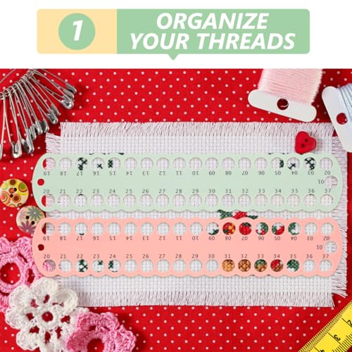 COHEALI 5-Pack Embroidery Floss Organizer Thread Winding Board Cross Stitch Thread Holder Storage Plate for Sewing Storage Craft Floss Sorter Embroidery Projects 11.81 X 2.36 X 0.11 in