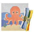 Howie's Needlepoint Animal Needlepoint Kits, 13CT Printed Embroidery Pattern Starter Kits, Stamped Patterns Canvas Kits(Octopus,6x6inch) - color: Octopus