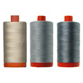 Bundle of Aurifil 50wt Egyptian Cotton Thread, Large 1422 Yard Spools, with and Without Aurifil Empty Thread Case 12 Spool Capacity (3 Spool Bundles, 2310 2600 2605) - color: 2310 2600 2605