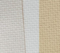 12" x 18" by 3 Pack 14CT Counted Cotton Aida Cloth Cross Stitch Fabric (Natural Antique White+Ecru+Light Straw) - color: Natural Antique White+ecru+light Straw
