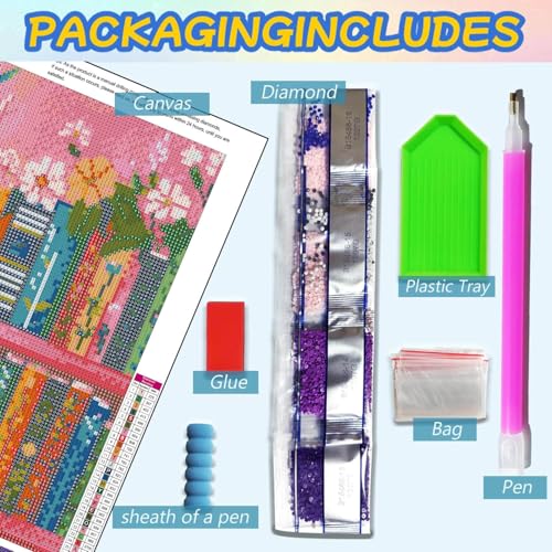 Dugsmgd Book Diamond Art Kits for Adults, Diamond Painting 12 X 16 Inch - color: Book