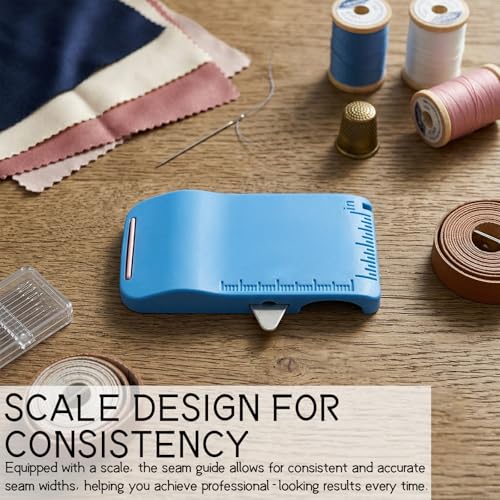 Magnetic Seam Guide for Sewing Machine - Hemmer Guide and Seam Rippers with Scale, Multi-Purpose Sewing Tool and Gadgets for Home Handicraft DIY (Pink) - color: Pink