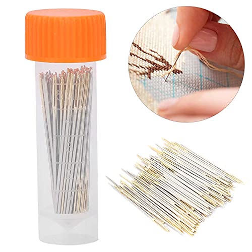 Zerodis 100Pcs Cross Stitch Needles,Metal Sewing Needles Embroidery Needles Stitching Needles Set with Storage Box(24) - color: 24