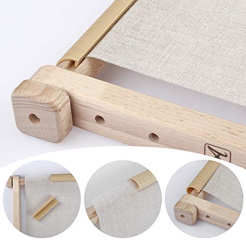 Arabeska Cross Stitch Scroll Frame Set with Plastic Clamps from Beech Hardwood Different Sizes (S/L/SE) (Large)