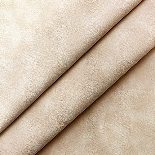 Beige Pink Soft Faux Suede Fabric 30x135cm Synthetic Faux Leather Frosted Leatherette for Backpacks Handbags Sewing Crafts - color: Beige