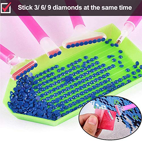 Suptikes 22 Pieces 5D Diamonds Painting Tools and Accessories Kits with Diamond Painting Roller and Diamond Embroidery Box for Adults or Kids - color: Red