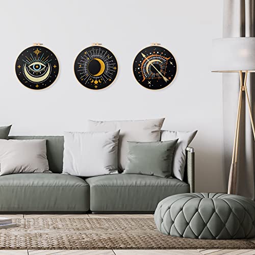 Louise Maelys 3 Pack Celestial Tarot Embroidery Kit Moon Evil Eye - color: kit-7