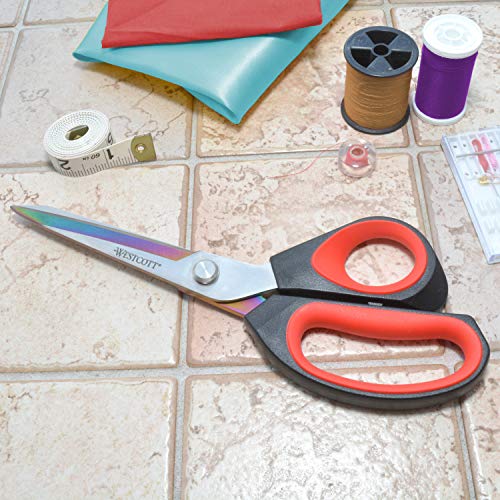 Westcott Premium Tailor 9.5" Scissors, Red/Black - size: 9.5-Inch