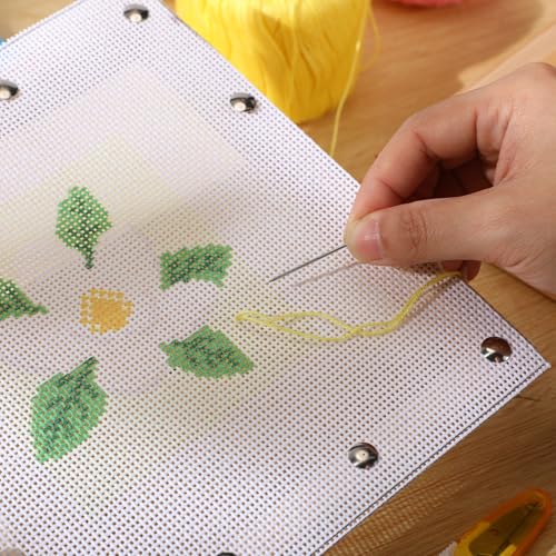 Knitgrip 1 Pack 18 x 14 Inches Needlepoint Canvas, 13 Mesh, Pure Cotton - size: 18 x 14 Inches