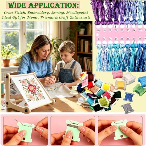 10 Pcs Embroidery Floss Organizer, Plastic Cross Stitch Thread Holder