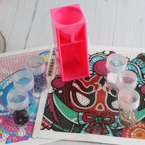 PIAOLGYI Diamond Painting Tools,Diamond Painting Drill Funnel for Round Containers,Diamond Painting Accessories (Pink) - color: Pink