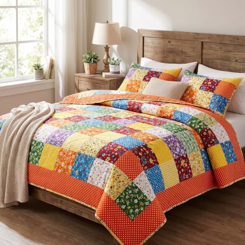 Tudomro 100 Pcs 10 x 10 Inch Floral Cotton Fabric Square Bulk for Quilting - color: Floral