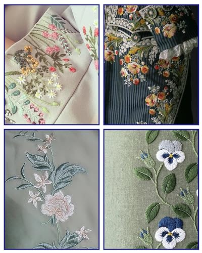 204pcs Water Soluble Hand Sewing Stabilizers，Embroidery Stick and Stitch Embroidery Paper Wash Away Stabilizers，for Embroidery Stabilizers Flower Patterns，for Hand Sewing Lover Beginners.letter&Flower - color: Letter/Letter*2