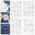 GLOBLELAND 4 Sheets Tarot Cards Water Soluble Embroidery Pattern - color: Tarot Cards