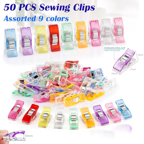 Doukey 282 PCS Sewing Supplies Thread Organizer Set Sewing Helpers, Include 100 Bobbin Thread Holders, 100 Sewing Bobbin Holder Clips, 32 Silicone Bobbin Holders Spool Huggers, 50 Sewing Clips