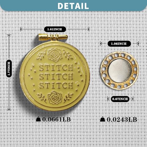 Magnetic Needle Minder Magnet Embroidery Accessories and Supplies Embroidery Needle Holder Cross Stitch Holder Needlework Supplies (Cardinal) (Gold) - size: Gold