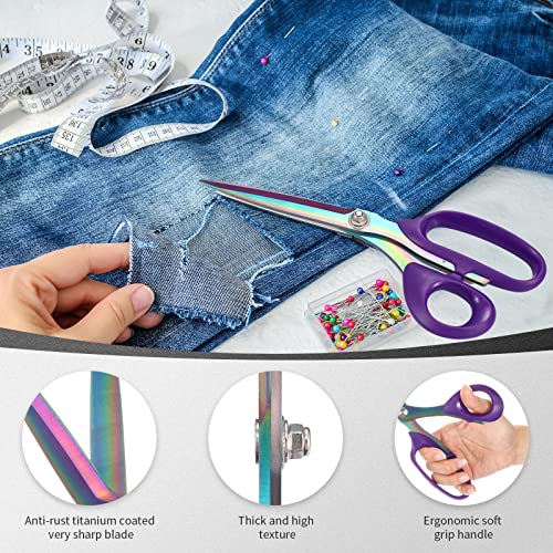 5 Pcs Fabric Scissors Kit, 9 Inch Shears, Stylish Style, Colored - color: Colored, size: Stylish Style