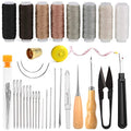 BAGERLA Upholstery Repair Sewing Kit Heavy Duty Sewing Kit with Awl Tools, Seam Ripper, Hand Stitching Needles, Upholstery Thread, Leather Craft Tool for Shoes Sofa Tent Carpet Craft DIY - color: 8 colors