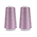 2 Balls Accessory Lurex Yarn, Shining Glitter Metallic Knitting-in Yarn, Sparkle Thread for Knitting and Crochet Sweater Shawl 5000 Yards (Pink Purple) - color: Pink Purple