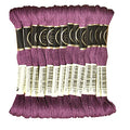 LE PAON Embroidery Floss, 14-Pack Six Strands 100% Long Staple Cotton Embroidery Thread, 8.7-Yard，Color Number：154,Very Dark Grape Darker Than - color: 154