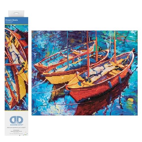 DIAMOND DOTZ Dream Boats Sea Diamond Painting Kit for Adults with Gems - size: Dream Boats"