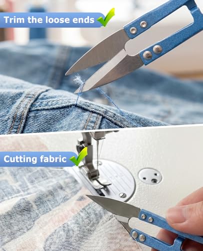 12 PCS Thread Snips, 4.1" High-Carbon Steel Yarn Scissors for Crocheting Sewing Stitch Knitting Diy Crafts