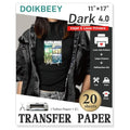 Heat Transfer Paper - 20 Sheets, 11" X 17" Dark Iron On Transfer Paper - color: Dark(20 Sheets)