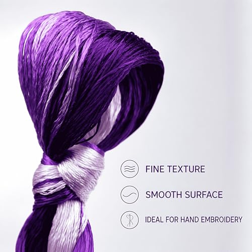 Natural 100% Silk Thread, Handmade Embroidery Thread Silk Floss 8 Colors 110m Each (95) - color: 95